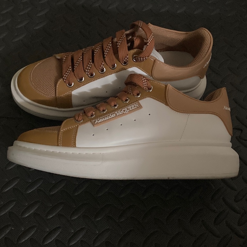 Alexander McQueen Men's Tan and White Sneakers